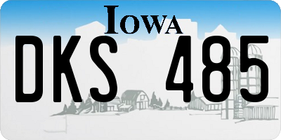 IA license plate DKS485