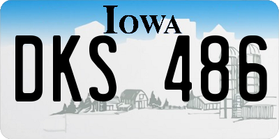 IA license plate DKS486