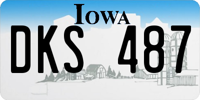 IA license plate DKS487
