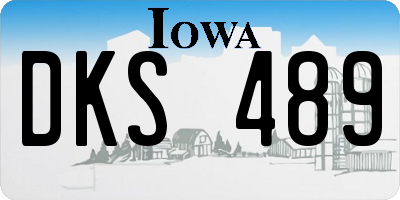 IA license plate DKS489