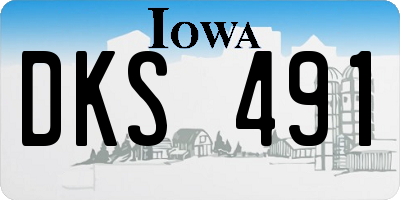 IA license plate DKS491