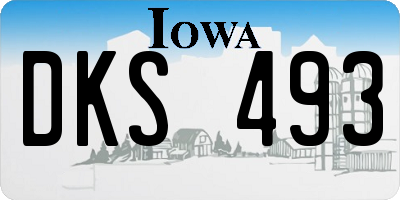 IA license plate DKS493