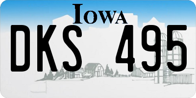 IA license plate DKS495