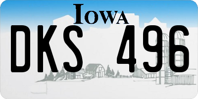 IA license plate DKS496