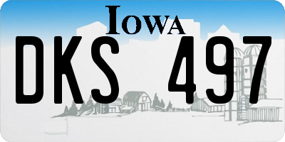 IA license plate DKS497