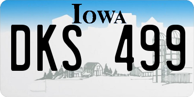 IA license plate DKS499