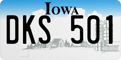 IA license plate DKS501