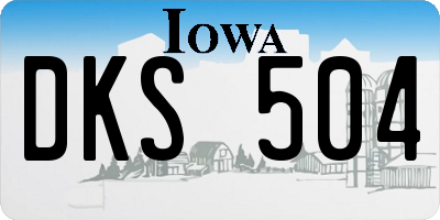 IA license plate DKS504
