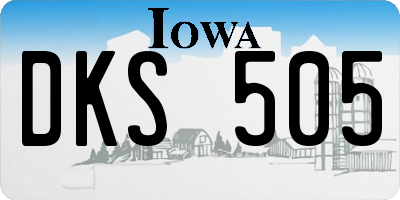IA license plate DKS505