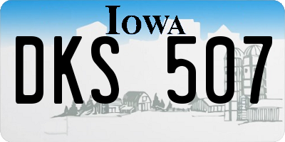 IA license plate DKS507