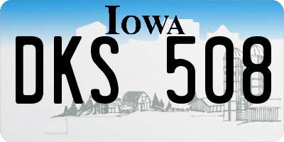 IA license plate DKS508