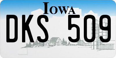 IA license plate DKS509