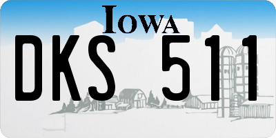 IA license plate DKS511