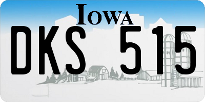 IA license plate DKS515