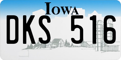 IA license plate DKS516