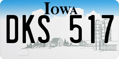 IA license plate DKS517