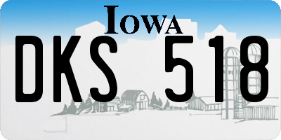 IA license plate DKS518