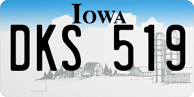 IA license plate DKS519