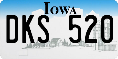IA license plate DKS520