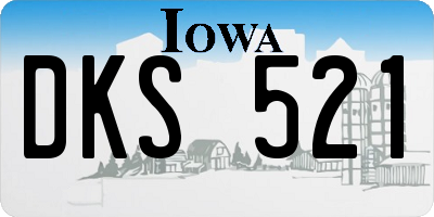 IA license plate DKS521