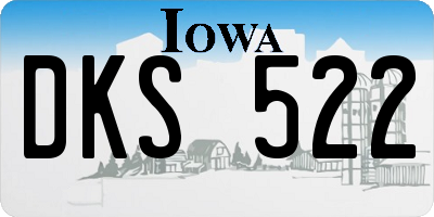 IA license plate DKS522