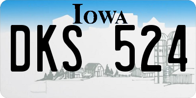 IA license plate DKS524
