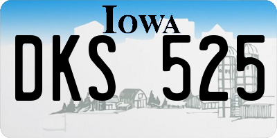 IA license plate DKS525