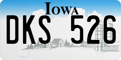 IA license plate DKS526