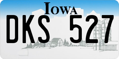 IA license plate DKS527