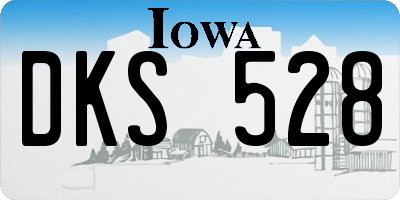 IA license plate DKS528