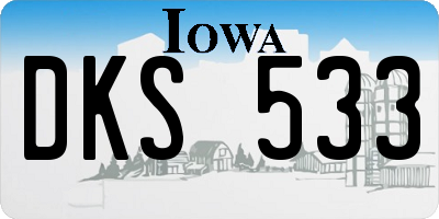 IA license plate DKS533