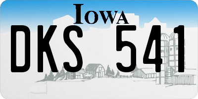 IA license plate DKS541