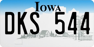 IA license plate DKS544