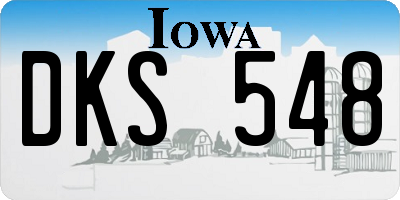 IA license plate DKS548