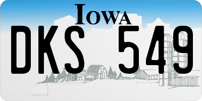 IA license plate DKS549
