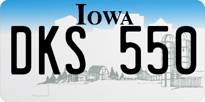 IA license plate DKS550