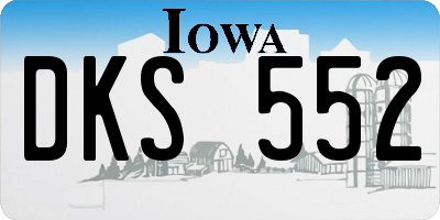 IA license plate DKS552