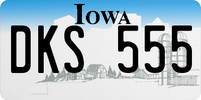 IA license plate DKS555