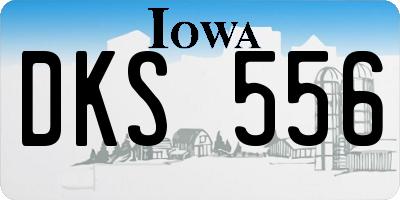 IA license plate DKS556