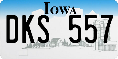 IA license plate DKS557