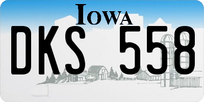 IA license plate DKS558