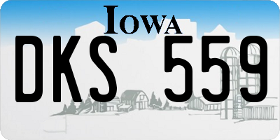 IA license plate DKS559