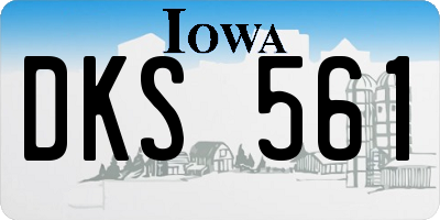 IA license plate DKS561