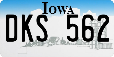 IA license plate DKS562