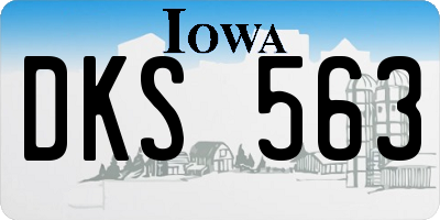 IA license plate DKS563