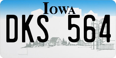 IA license plate DKS564