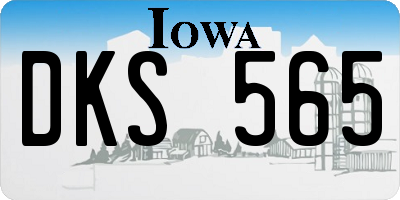 IA license plate DKS565