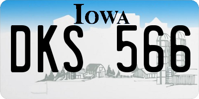 IA license plate DKS566