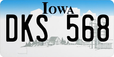 IA license plate DKS568