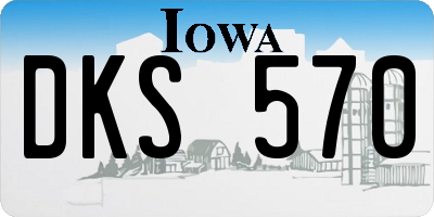 IA license plate DKS570